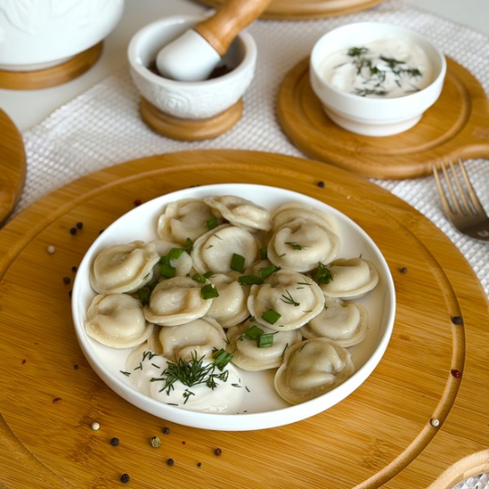 Со свининой и курицей